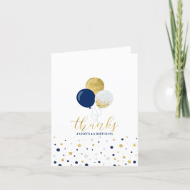 Navy & Guld Balloons 1st Boy Birthday Tack