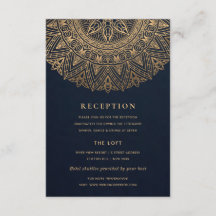 NAVY GULD CLASSY ORNATE MANDALA WEDDING RECEPTION