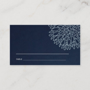NAVY GULD DAHLIA FLORA PUB BAT MITZVAH PLATSKORT VISITKORT