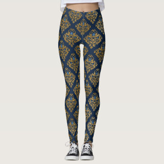 NAVY GULD Mönster-balkar, aktivkläder Leggings