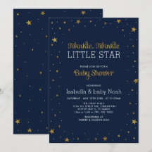 Navy & Guld | Twinkle Little Star Baby Shower