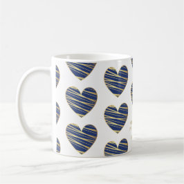 Navy Heart Best Friends All Occasion Kaffemugg