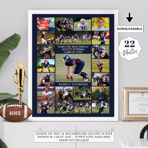 Navy High School Senior Sports 22 bilder Poster