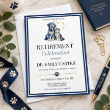 Navy Hund Katt Veterinär Pensioneringsfirande