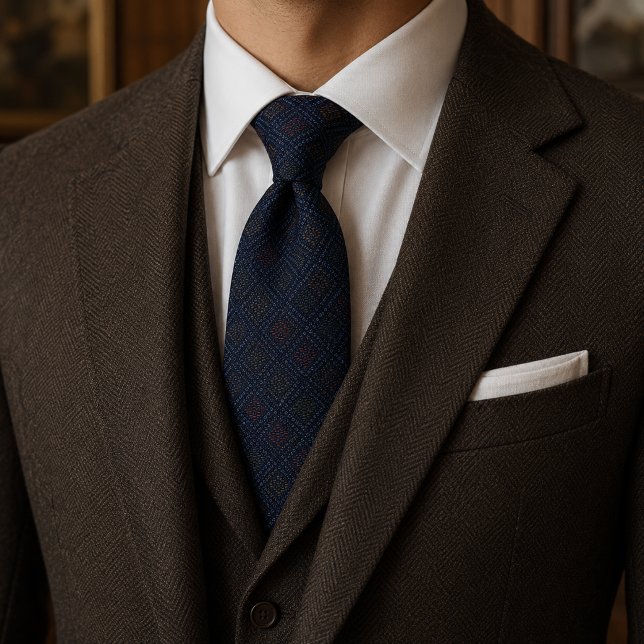 Navy Imperial Dobby Jacquard Slips (Skapare uppladdad)