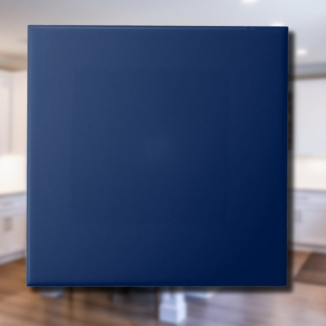 Navy Indigo Solid Färg | Klassisk | ELEGANT Kakelplatta (Skapare uppladdad)