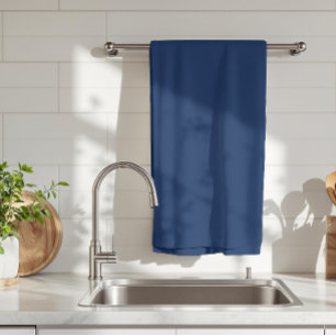 Navy Indigo Solid Färg Klassisk och Elegant Kökshandduk