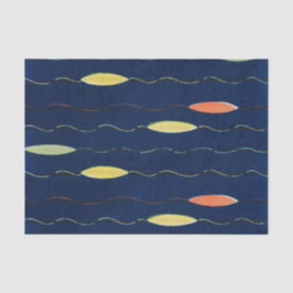 NAVY JAPANESE WOODBLOCK MÖNSTER TISSUE PAPER