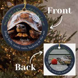 Navy Jingle Klockor Pet Turtle jul Julgransprydnad Keramik