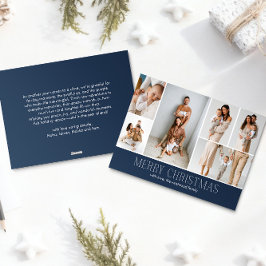 NAVY Jul Elegant 6 Samlingsfotomeddelande Julkort