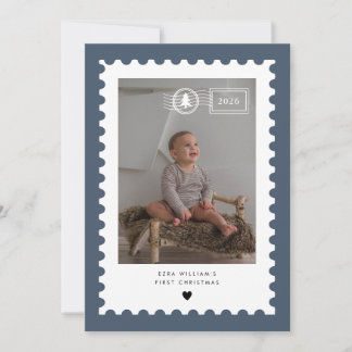 Navy julfrimärke Baby's 1:a julen Foto