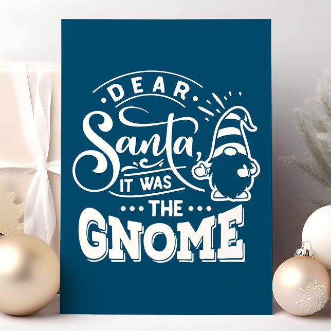 Navy Kära Tomte Det Var Tomten Jul Helgkort (Skapare uppladdad)