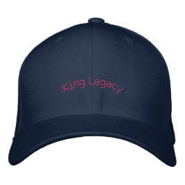 Navy King Legacy Premium Ullmössa Flexfit Trucker Broderad Keps