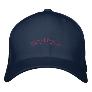 Navy King Legacy Premium Wool-Hat Flexfit Trucker Broderad Keps