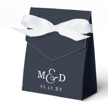 Navy Klassisk Modern Monogram Bröllop