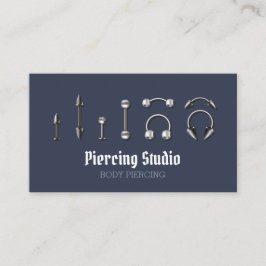 Navy Kroppssmycken Piercing Affär Visitkort