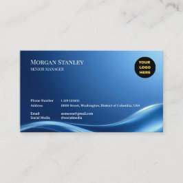 Navy Luxury Business Card Design Visitkort