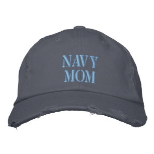 NAVY MAMMA Embroized Hat Broderad Keps