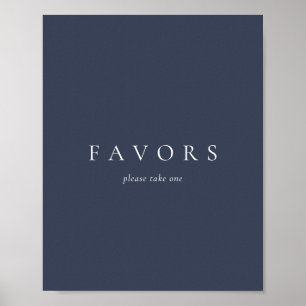 Navy Minimal Bröllopsgåvor Present Poster