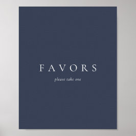 Navy Minimal Bröllopsgåvor Present Poster