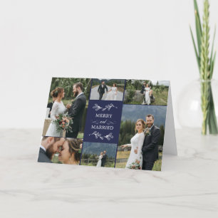 Navy Mistletoe Merry Married jul Tack Kort