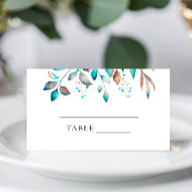 Navy Modern Greenery Rustic Bröllop