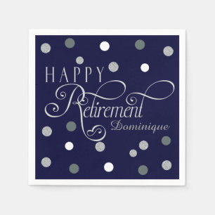 Navy Modern Pension Party, Anpassningsbar Napkins Pappersservett