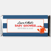 Navy Nautical Crab Baby Showe Favor Candy Wrappers