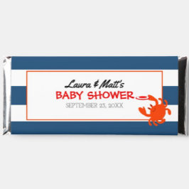 Navy Nautical Crab Baby Showe Favor Candy Wrappers Anteckningsblock