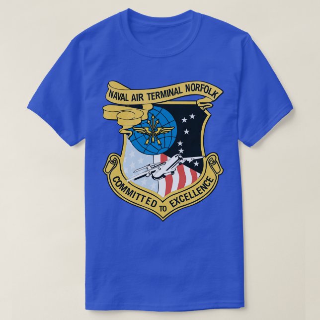 Navy Naval Luft Terminal Norfolk wo Txt X T Shirt (Design framsida)
