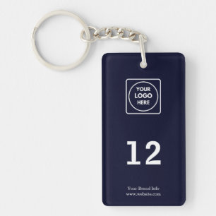 Navy Number Modern Blå Hotellogotyp Design