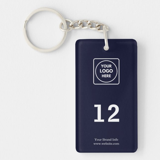 Navy Number | Modern Blå Hotellogotyp Design (Framsidan)