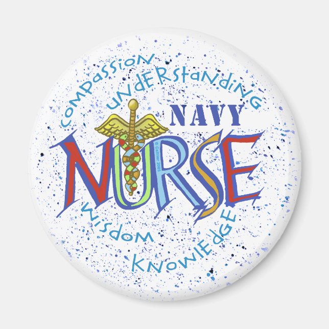 Navy Nurse Motto Magnet (Framsidan)