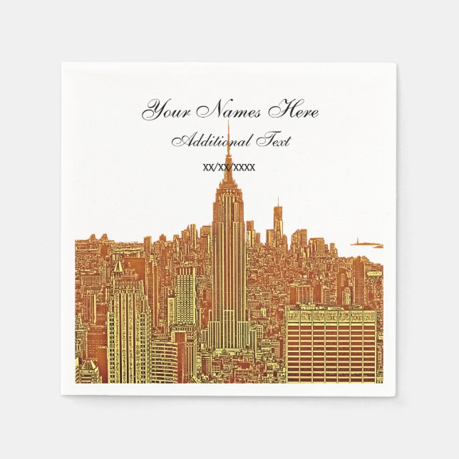 Navy NYC Siluett, ESB Pappersservett (Framsidan)