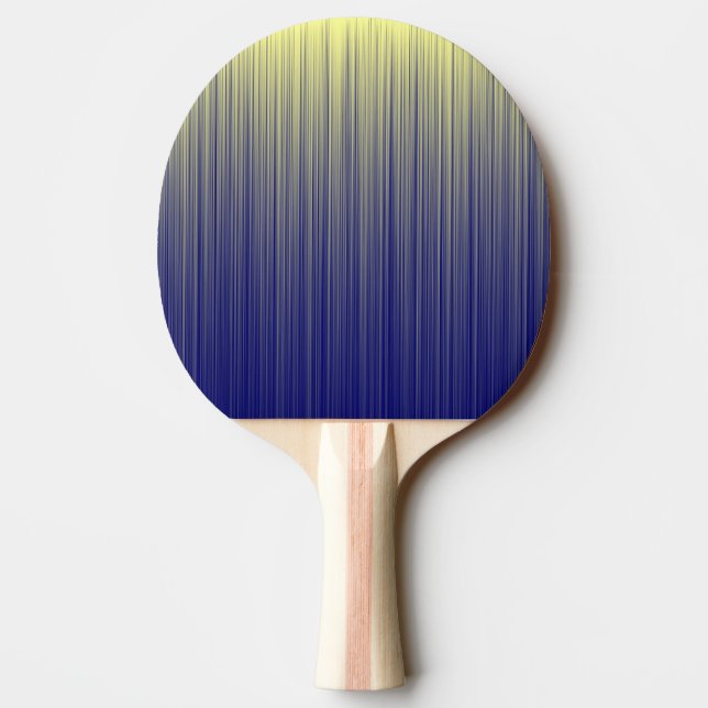 Navy och gul gradientlinjemönster pingisracket (Baksidan)