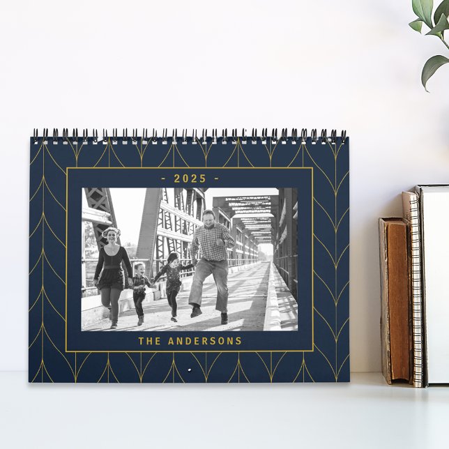 Navy och guld Art Deco 2025 Foto Kalender (Skapare uppladdad)