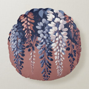 Navy och Ro Wisteria Elegance Rund Kudde