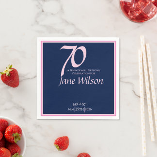 Navy och Rosa 70-årsfirande Kollektion Pappersservett