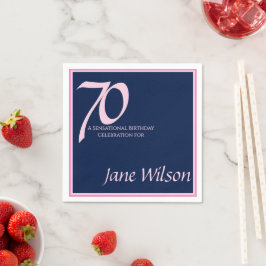 Navy och Rosa 70-årsfirande Kollektion Pappersservett