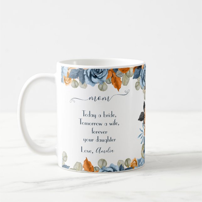 Navy och rost Moderpresent från bruden Kaffemugg (Vänster)