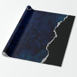 Navy och Silver Agate Presentpapper
