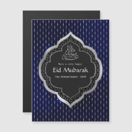 Navy och Silver Eid Mubarak firande hälsning