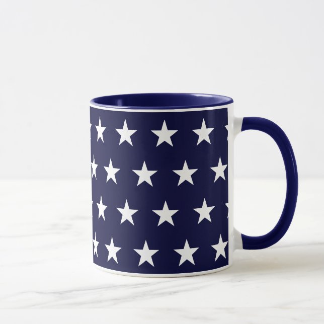Navy och vita stjärnor mugg (Höger)