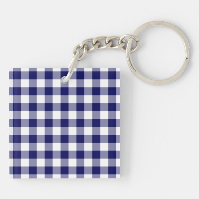 Navy och White Gingham Mönster (Baksidan)