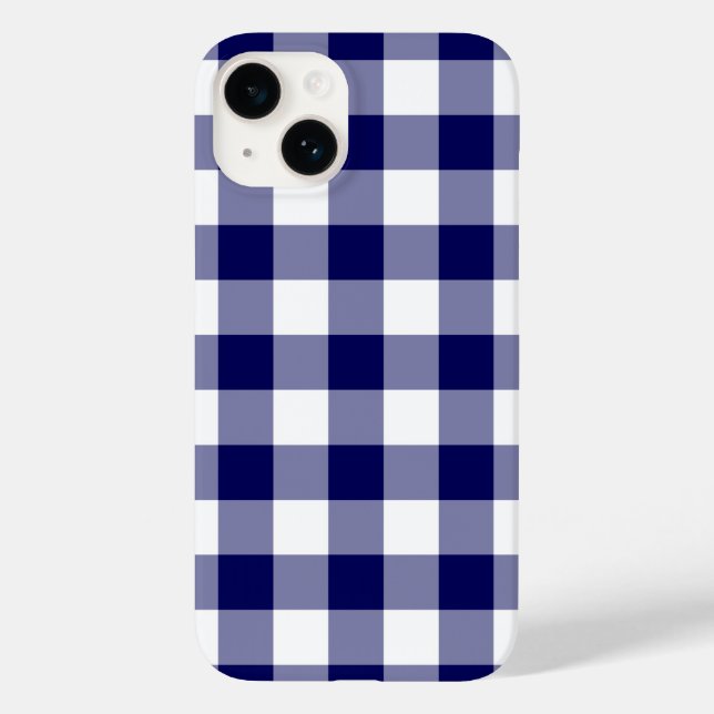 Navy och White Gingham Mönster (Baksida)