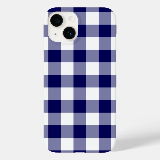 Navy och White Gingham Mönster (Baksida)