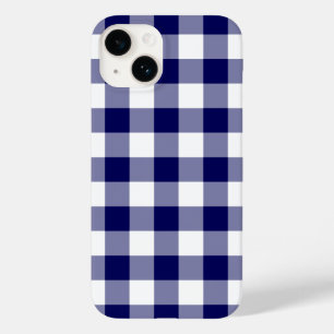 Navy och White Gingham Mönster