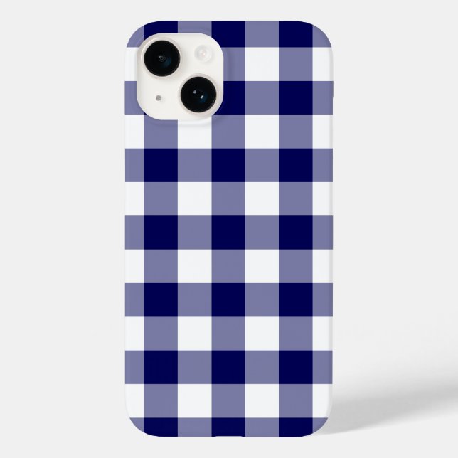 Navy och White Gingham Mönster (Baksida)