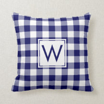 Navy och White Gingham Mönster, Anpassningsbar Mon