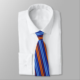 Navy Orange Cyan Vertikala Randiga Design Slips